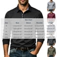 thumbnail image 3 of Yusimy Mens Spread Collar Long Sleeve Shirt Contrast Placket Button Pullover Classic Casual Golf Tennis Active Daily Wear, 3 of 6
