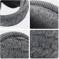 thumbnail image 4 of Orejeras de piel para exteriores de invierno de cachemira de punto cálido unisex (rayas blancas y negras), 4 of 5