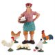 thumbnail image 1 of Figure Toy Collection Anime Campesina Mujer alimentando pollo, 1 of 1
