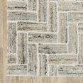 thumbnail image 4 of 2' X 8' Beige And Ivory Geometric Power Loom Runner Rug, 4 of 5