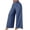F490 Blue, variant on Linen Pants Women High Waist Solid Color Wide Leg Loose Fit Comfortable Trousers Pink Size 2Xl