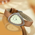 thumbnail image 4 of Creative Irregular Women Watches, Stylish Vintage Quartz Ladies Watches with Leather Strap, Simple Dial, Second Hand, Casual Wrist Watch Gift for Woman, 4 of 7