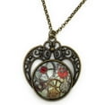 thumbnail image 6 of Steampunk Mechanical Clockwork Heart Necklace for Women, Cogs and Gears, Gift for Women, 6 of 8