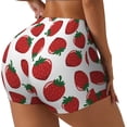 thumbnail image 1 of Fotbe Hand Drawn Strawberry Shorts Sin Costuras – Shorts Deportivos de Cintura Alta para Mujer, Elásticos para Gimnasio, Yoga, Running o Ciclismo-XX-Large, 1 of 8