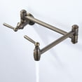 thumbnail image 6 of Wowow Pot Filler Faucet Antique Bronze, Wall Mount Kitchen Folding Faucet 2 Handle with Double Joint Swing Arms Brass Stove Faucet, 6 of 8