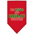 thumbnail image 3 of Christmas Pet and Dog Bandana Screen Printed, "Too Cute For Ugly Sweaters", 3 of 10