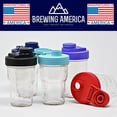 thumbnail image 6 of Brewing America Travel Cup with Pouring Lid, 1 Pint (16 oz) Nesting Jar with Teal Wide Mouth Ball Mason Jar Pour Lid, for Your Favorite To Go Drink, 1-Pack, 6 of 7