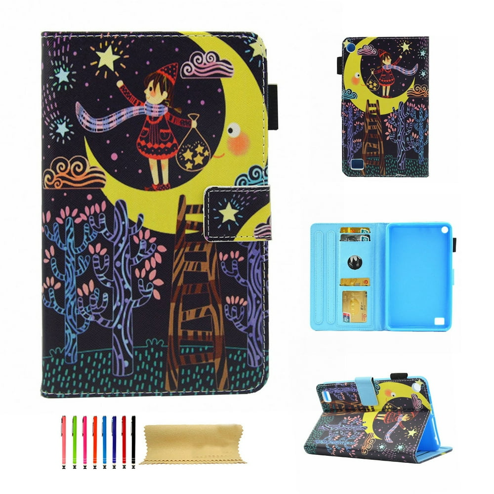 Fire 7 Tablet Case, Dteck Lightweight Slim Flip Folio Synthetic Leather