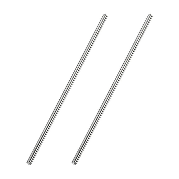 3mm x 100mm 304 Stainless Steel Solid Round Rod for DIY Craft - 2Pcs