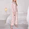 thumbnail image 3 of Lsque Rabbit Sunflower Pattern Long Sleeve Pajama Set for Women - Soft 2-Piece Sleepwear and Loungewear Set with Pockets, Comfy Nightwear-XX-Large, 3 of 7