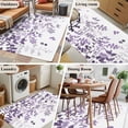 thumbnail image 5 of 3'x5' Area Rugs, Purple Leaves Indoor Outdoor Area Rug for Living Room Bedroom, Summer Botanical Washable Bathroom Rugs Kitchen Floor Carpet Mats Home Decor Aesthetic, 5 of 8