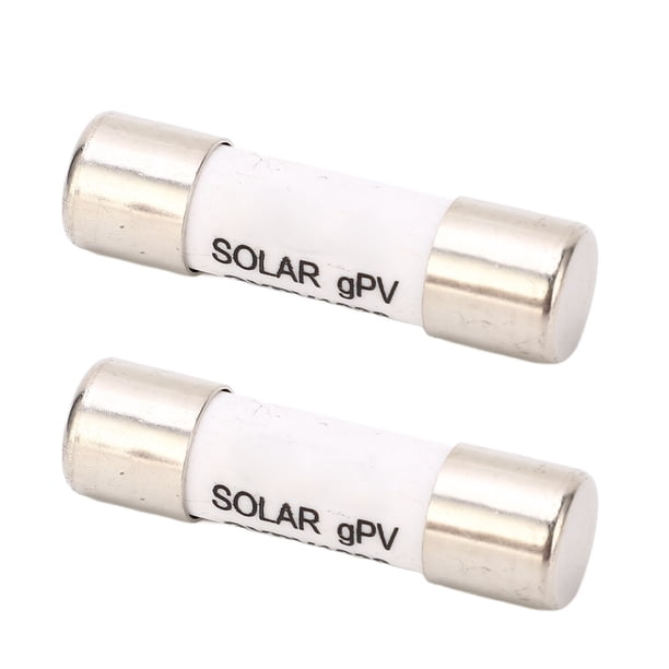 Fusible de protección fotovoltaica, 2 piezas Fusible fotovoltaico fotovoltaico solar CC Núcleo de fusible fotovoltaico solar construido para precisión