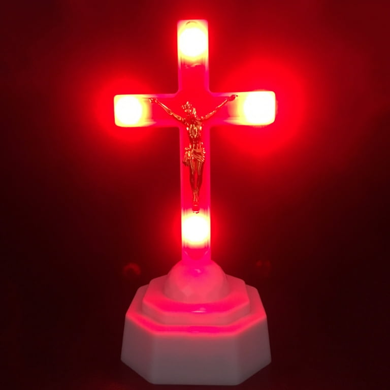 Night Light Cross Christian Religious Gifts Decorative Wall Plug