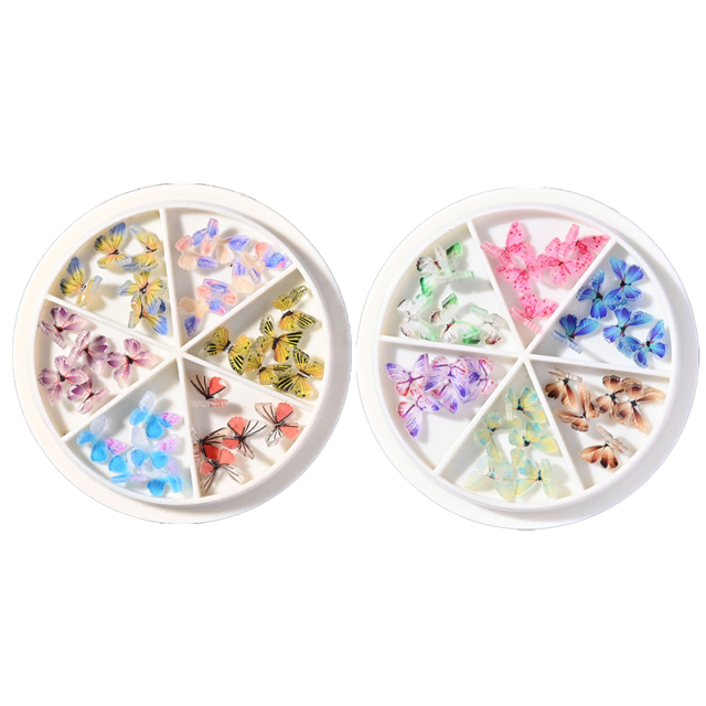 Adornos de mariposas 3D para uñas, para decoración de uñas, manualidades, diseño de uñas, accesorios para uñas