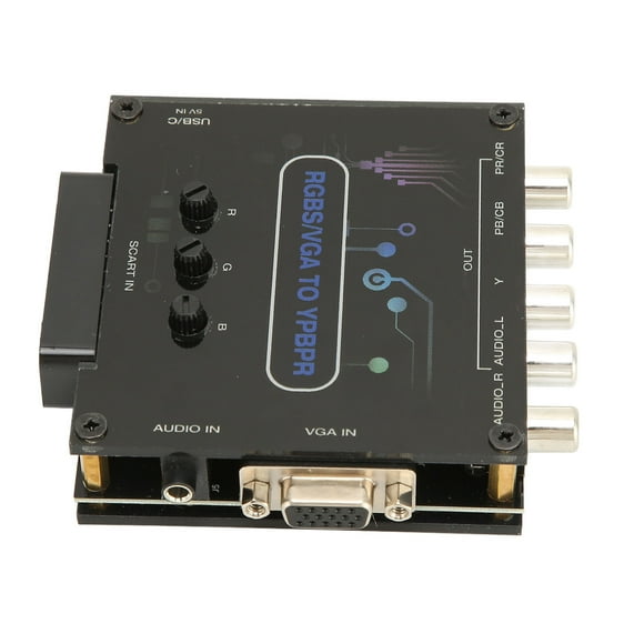 RGBSVG Ato YPBPR Convertisseur,RGBS VGA SCART à VG Ato YPBPR Convertisseur RGBSVGASCAR Tto YPBPR Convertisseur de Composants Fiable et Durable