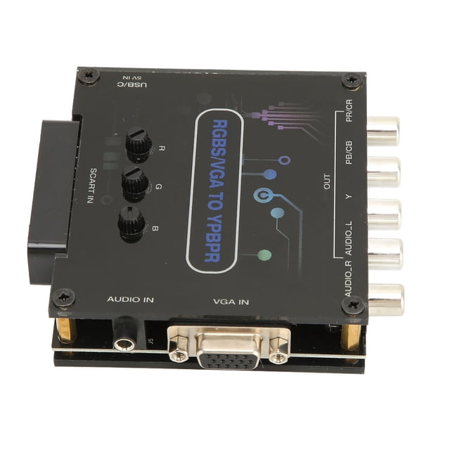 Convertidor de componentes RGBS VGA SCART a YPBPR para SFC para Genesis para N64 para Dreamcast para Wii para MD para Saturn