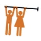 thumbnail image 4 of Letrero de baño con símbolos gráficos decorativos, letrero de baño, letrero de baño de pared hombres y mujeres, 4 of 9