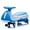 Blue, variant on 12V Kids Ride On Electric Wiggle Car, 2-in-1 Smart Design, Controllable LED Lights, Flashing PU Wheels, Triangular Stability Frame, Bluetooth Music, for Ages 3-8