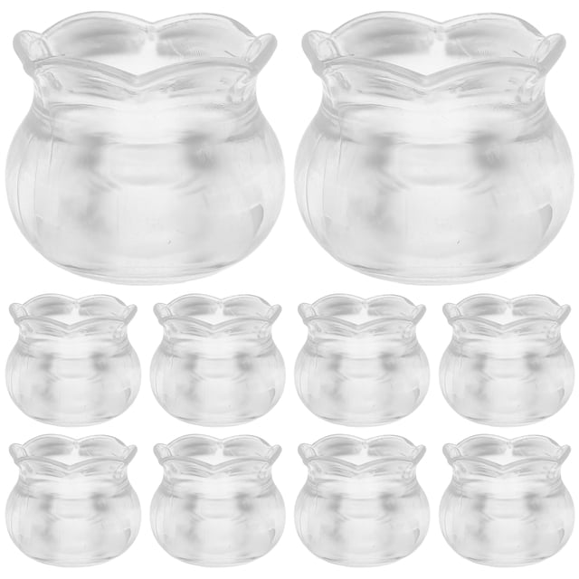 Miangastore Mini Glass Fish Tank Ornament Transparent 10Pcs 1.18X1.18X0.94In