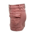 thumbnail image 5 of Women Distressed Denim Cargo Skirt Mini Y2K Flap Pockets Skirts Slim Fit Jean Skirt Pink XL, 5 of 6