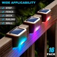 thumbnail image 3 of 16 Pack Fence Post Solar Lights for Patio Pool Stairs Step and Pathway, Weatherproof LED Deck Lights Solar Powered_Special Gift:As shown Great Gift, 3 of 5