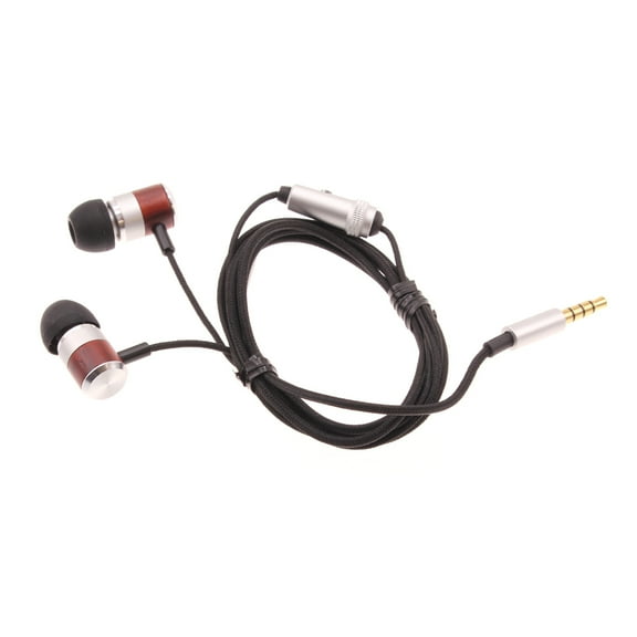 Hi-Fi Sound Wired Earphones for Orbic Myra 5G UW, Magic 5G Phones - Headphones Handsfree Mic Headset Wooden Earbuds In-ear Earpieces Microphone N1K