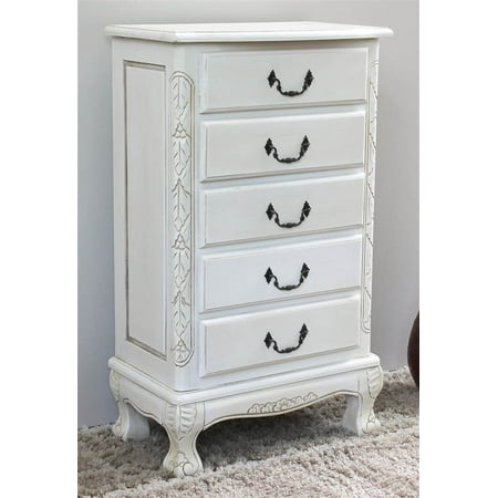 International Caravan Five Drawer Carved Jewelry Chest