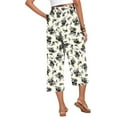 thumbnail image 4 of ANYJOIN Womens Capri Pants Loose High Waisted Wide Leg Lounge Pants Drawstring Casual Palazzo Pants Trousers with Pockets, 4 of 6