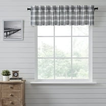 VHC Brands, Sawyer Mill Plaid Valance, Black, 16x90