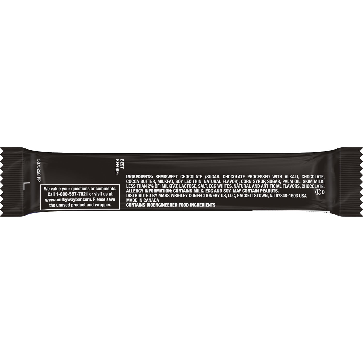 6 pack) Milky Way Candy Midnight Dark Chocolate Bar, Share Size