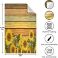 thumbnail image 3 of Dreamtimes Sunflower Wood Kitchen Dish Towel 1 Pack, Soft Absorbent Dishcloths Reusable Hand Towel Washable Tea Towels for Home Kitchen Bar Table Decor, 28 x 18 Inch, 3 of 7