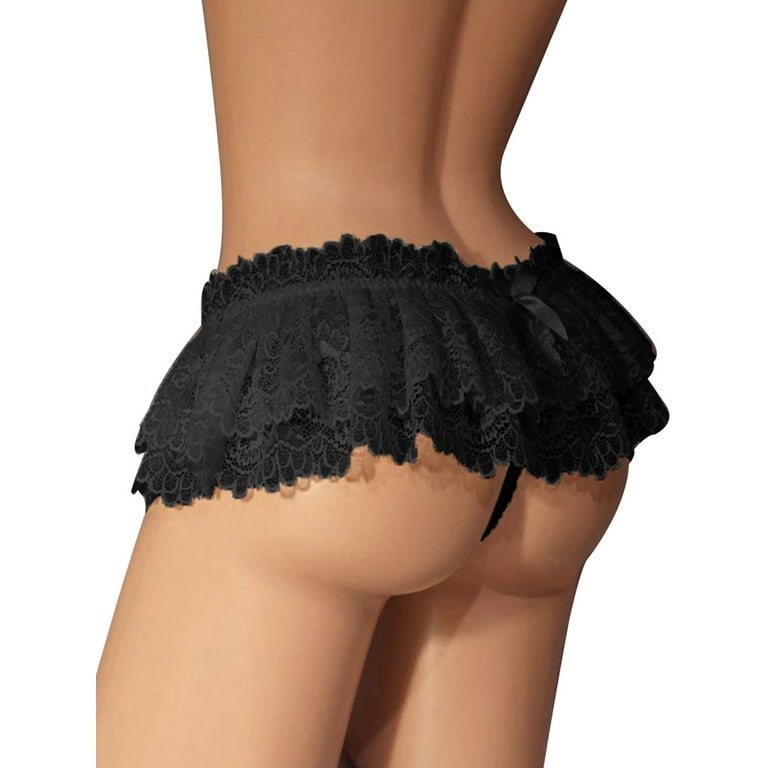 FASHIONWT Women Puffy Lace Erotic Panties Ruffle Underwear