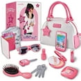 thumbnail image 6 of Star Princess Pink Play Purse with Accessories for Little Girl Christmas Gifts Toddler Pretend Play with Pretend Makeup, Wallet, Toy Phone for Girls Role Play Ages 3 4 5 6 7 8 9 10 11 12, 6 of 9