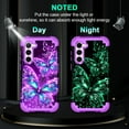 thumbnail image 2 of Casetego for Samsung Galaxy S23 Plus Case,Glow in The Dark Three Layer Heavy Duty Shockproof Hard Plastic Bumper +Soft Silicone Rubber Protective 6.6 inch Case,Dark Purple, 2 of 8