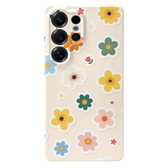 SKLYDDI Cute Aesthetic Floral Case for Galaxy A55 5G