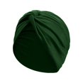 thumbnail image 3 of 2DXuixsh Turbans for Women Soft Tied Knot Fashion Cancer Turban Cap Chemo Headwrap Sleep Hat Autumn Winter Headscarf Hat Versatile Cotton Solid Color Hat Green, 3 of 3