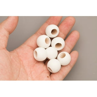 DEWIN Wood Beads - Unfinished Wood Beads, 20mm Natural Unfinished Round  Wooden Loose Beads Wood Beads for Crafts, Natural Unpainted Round Wooden  Beads