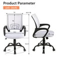 thumbnail image 3 of BestOffice Mesh Swivel Office Desk Chair, White, 3 of 7