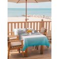 thumbnail image 6 of Outdoor Tablecloth with Umbrella Hole, Turquoise Grey Spillproof Waterproof Outdoor Table Cover, Gray Farmhouse Modern Rustic Patio Tablecloths for Party Picnic Camping, Rectangle 60"x120", 6 of 9