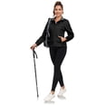 thumbnail image 4 of Little Donkey Andy Women's Lightweight Softshell Jacket Windbreaker for Running Travel Hiking, Windproof, Waterproof (Black XS), 4 of 8