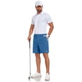 thumbnail image 4 of Little Donkey Andy Men's Bermuda 9 Inch Lightweight Quick Dry Stretch Shorts Golf Hiking Light Blue Heather XL, 4 of 7