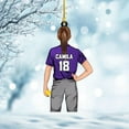thumbnail image 5 of Personalized Softball Ornament Christmas Tree Decoration Custom Softball Christmas Ornament 2D Shape Flat Softball Lover Gifts Beginner Softball Players Ornament Gift (Softball 6) - 3178 (Orange), 5 of 9