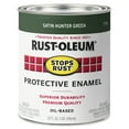 thumbnail image 2 of 2 Pack, Hunter Green (450 Voc), Rust-Oleum Stops Rust Satin Protective Enamel- 7732502, Quart, 2 of 3