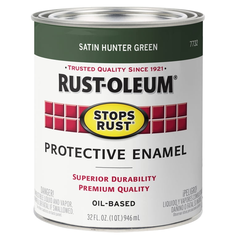 Rust-Oleum Stops Rust Protective Enamel, Hunter Green, 2 Quarts photo 2