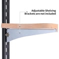 thumbnail image 3 of 6 Pcs 47.5 Inches Shelf Rails Bracket Track Upright Closet System Hardware Adjustable Wall Standard Shelf Standards for Pantries, Linen Closets, Laundry Rooms, Utility Rooms (Black), 3 of 5