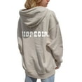 thumbnail image 3 of Yuemengxuan Women's Fashionable Long Sleeve Solid Color Drawstring Loose Zip Up Hoodies, 3 of 4