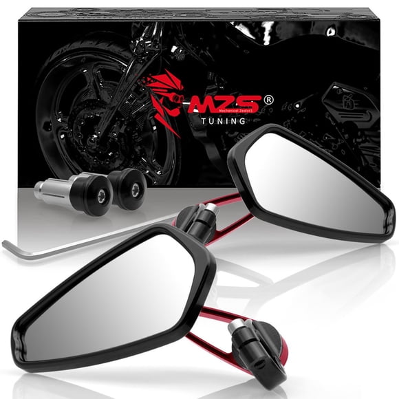 Espejos retrovisores universales MZS Red 7/8 para motocicleta, retrovisores