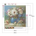 thumbnail image 2 of Diamante pintura 5D DIY completo taladro redondo mesa flores punto de cruz artesanía, 2 of 9