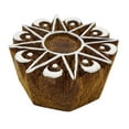 thumbnail image 2 of Decorative Blocks Wooden Textile Printing Block Brown Indian Scrapbook Stamp, 2 of 3