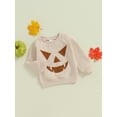 thumbnail image 6 of Aojekbee Little Boy Girl Halloween Sweatshirt Witch Pumpkin Print Long Sleeve Round Neck Casual Pullover Tops, 6 of 10